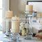 high clear long-stemmed Glass Candle Holders table centerpiece Rome candlestick holder