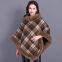 Imitation Fur Round Neck Plaid Sleeveless Coat Thickened Cape 2025 New Model