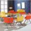 stainless steel furniture dining table with glass and chair