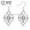 2015 simple design silver plated CZ fine bali jewelry earrings