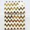 Factory Supply Chevron Striped Foil Gold Candy Snake Gift Packing Bags for Wedding Party Supply