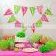 Romantic Birthday Party Supplies Cheap Party Decoration Paper Bunting Flags