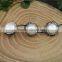 LFD-005B ~ DIY 16MM Druzy Round Shape Pearl Pave Rhinestone Crystal Spacer Beads Jewelry Making