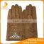new 2016 womans suede smart phone hand gloves with fake diamonds