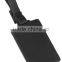 Black Genuine Leather Luggage Tag Fashion with Button