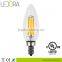 UL listed high lumen glass 360 degree 2w 4w 6w E12 dimmable led lamp