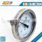 all ss back connection bimetallic thermometer temperature gauge