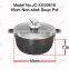 Non-stick Industrial Soup Cooking Pot/16cm Glass Lid Die Casting Aluminum Stock Pot