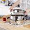 Double handles 2 layers induction stainless steel food steamer