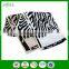 black and white striped bath towel