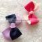 two color popular grosgrain ribbon bow,satin gift ribbon bow pre-made bow
