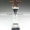 Handshaped Crystal trophy and award with engraving logo