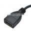 90 degree Micro 1.4 HDMI Male to HDMI Female Cable - Black (16.2cm)