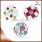 Sewing 2 Holes colorful Round Pattern white back Wood Buttons 2.5cm