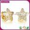 Wholesale Fashion Trendy Stylish Popular Silver Star Crystal Japanese Fashion Earrings