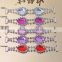 (M0863) 16colors,100mmx20mm crystal chain for napkin use,silver plating,buckle size:10mm