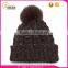 Cheap Beanie Hat Custom Pom-pom Wool Knitted Beanie Hat                        
                                                Quality Choice