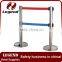 Exhibit queue post nylon belt retractable barrier