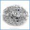 Hot 925 Sterling Silver Micro Pave Zircon 4 Strands Round Flower Garland Pendant Connector Clasps For Pearl Necklaces SC-CZ024