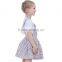 Girls cotton frock designs popular style kid plaid dress for girl