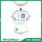China Supplier metal two sided custom soccer jersey shirt keychain