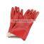 Red PVC Coated Work Gloves Chemical Resistant Safety PVC Gloves
