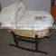 Baby basket wood stand with 2 rocking direction