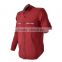 Red Long Sleeve Regular Fit Linen Casual shirts for men