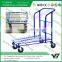 warehouse hand trolley with top basket