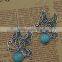 Designs new Retro Nation bohemian Style Butterfly Turquoise Earrings Wedding jewelry
