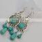 Wholesale Ginasy Bohemia Style Drop Earrings Teardrop Turquoise Dangle Earrings For Women