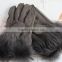 russia style sheep leather gloves with fox fur lining