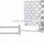 1017-7 metal shade latticed with sparkling crystal Plug-In Swing Arm Wall Lamp