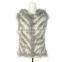 New style fox and rabbit fur knitted vest/hoody fur vest/hand knitted fur vest,KZ14094