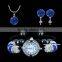 Multicolor Shamballa jewelry Watch Set Braclet Watch/Necklace Pendant/Stud Earrings SetsBS064