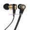 Metal Hand-free go Pro Stereo Earphone for MP3,MP4,smartphone