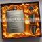 6oz Embossed Mini Flask Set With Funnel and Cups Gift Box Packing Hip Flask Set 18-8 Stainless Steel Hip Flask Set Pb Free