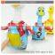 Cartoon battery operated plastic animal toy duck goose model set for kids