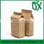 2016 Hot sale natural kraft paper flat bottom standup pouch for coffee tea