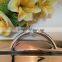 stainless steel square 304 foof dinner serving tray with chinese crystal