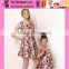 2016 made in China mommy and daughter flower dress Europe style latest cheaper Summer Family Dress wholesale