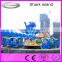 Kids rides Outdoor fighting shark island with water gun for sale with high quality