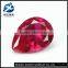 China gemstones manufacturer pear shape red diamond cut loose ruby