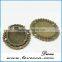 antique bronze 25mm round pendant cameo setting , 25mm round pendant tray can plate all the color you want