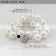 7-8mm white perfect full round real natural freshwater pearl bracelet