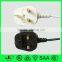 Standard grounding BS 1363 electrical power plug ac power cord cable with IEC C13