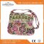 The newest design cotton floral quilted fashion side by girl oem women's satchel