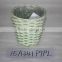 willow garden basket with green white wash