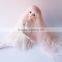 wholesale long afro wavy pink bjd/blythe doll wig with full bangs