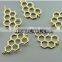 cute 7mm tiny hexagon shape matte gold honeycomb jewelry findings& components